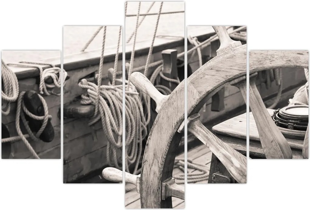 Tablou - Cârma de barcă cu vele (150x105 cm)