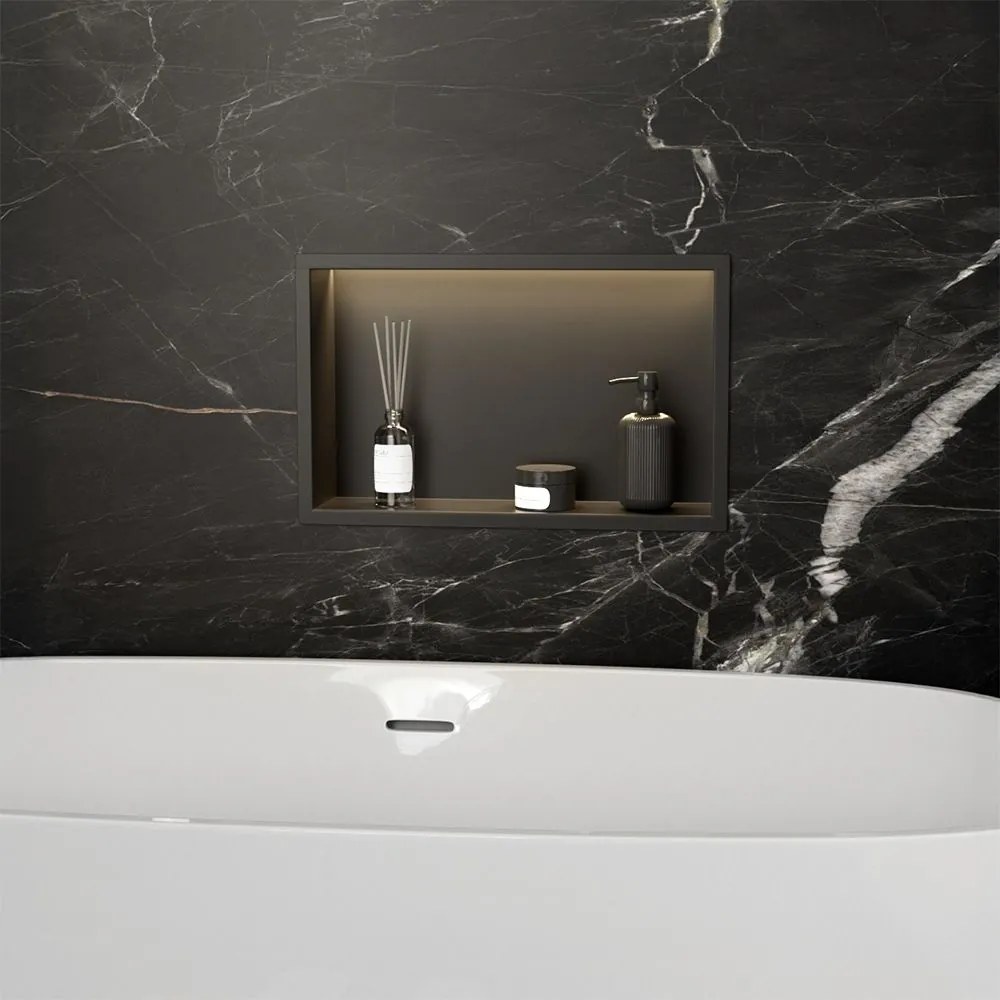 RAFT BAIE INCASTRAT PERETE LED 30x45 black