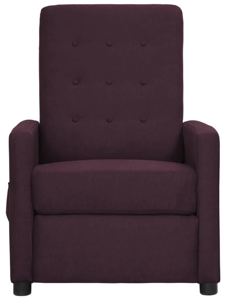 338987 vidaXL Fotoliu rabatabil, violet, material textil