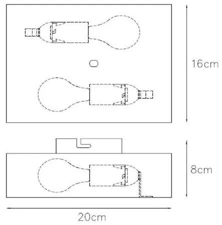 Aplică OVALIS 2xE14/9W/230V Lucide 12222/02/30