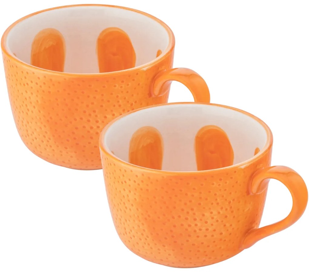 Altom Set de căni jumbo din ceramică Tropicanaportocaliu 470 ml, 2 buc.