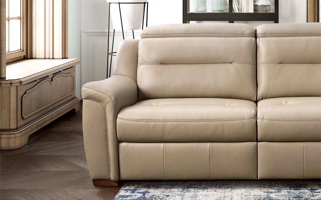 Canapea lemn masiv SALMO recliner 212×93(107)×103 cm
