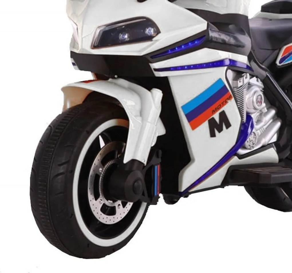 Motocicleta Electrica cu Acumulator Pentru Copii NOVOKIDS™ Sport Premium Motor, 12 Volti, 3-6 ani, max 30 kg, Cu Melodii si Lumini Frontale, Roti