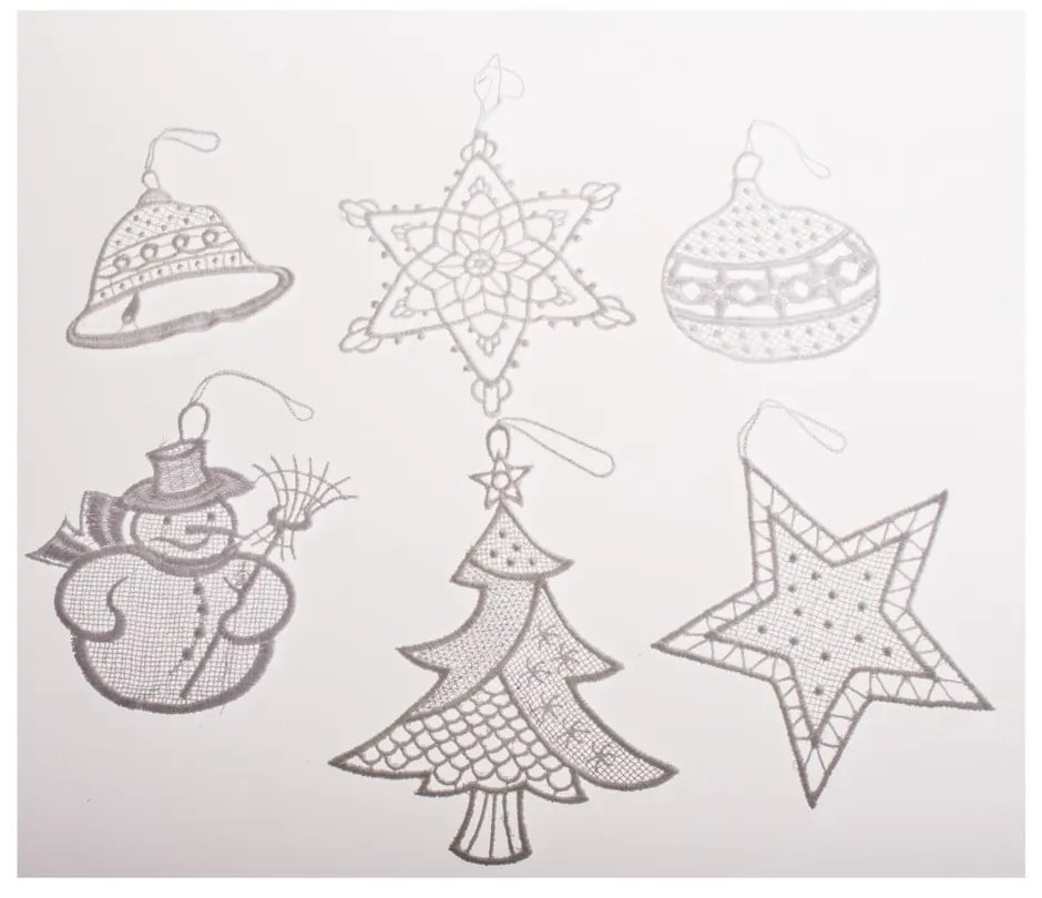 Ornamente de Crăciun 6 buc. din material textil 11 cm Knit – Dakls