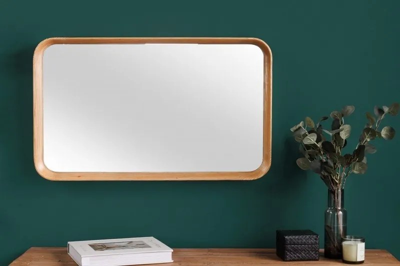 Oglinda decorativa cu rama din lemn Amsterdam 80cm