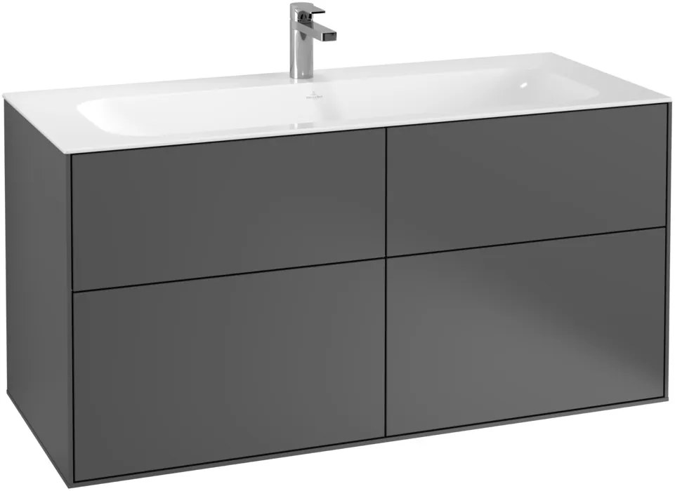 Villeroy &amp; Boch Finion dulap 119.6x49.8x59.1 cm sub chiuveta pe perete antracit F05000GK