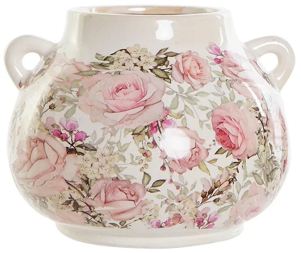 Vaza Pink Roses din ceramica delicata 20x16 cm