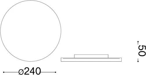Ideal Lux - Aplica de exterior LED PUNTO LED/12W/230V CRI, diam. 24 cm, IP54, negru