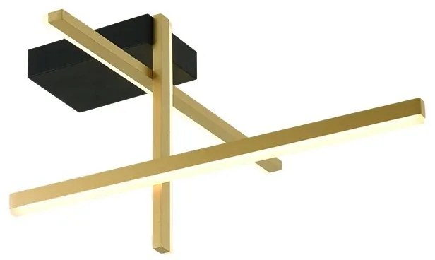 Lustra aplicata LED design liniar X-LIne auriu