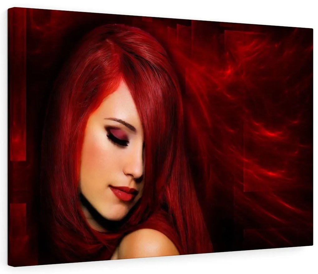 Tablou canvas Women With Red Hair 120x80 cm