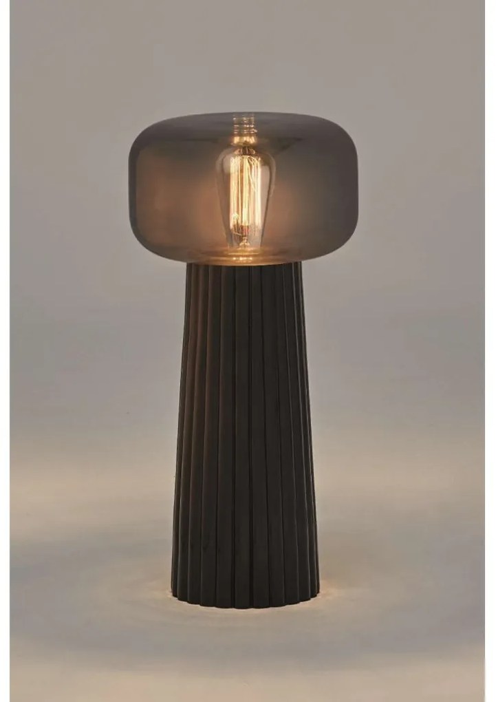 Veioza design modern decorativ Faro negru/crom
