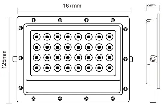 Proiector LED de exterior LED/50W/230V 5000K IP65 gri