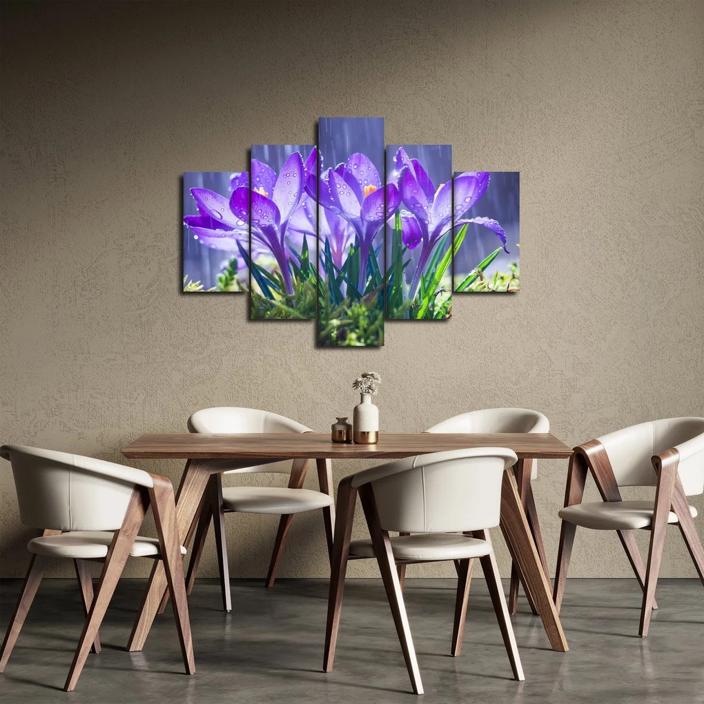 Tablou cuflori în ploaie (150x105 cm)