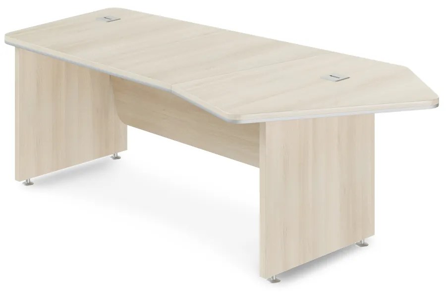 Birou de colț TopOffice Premium 227,1 x 109,6 cm, dreapta, salcâm deschis
