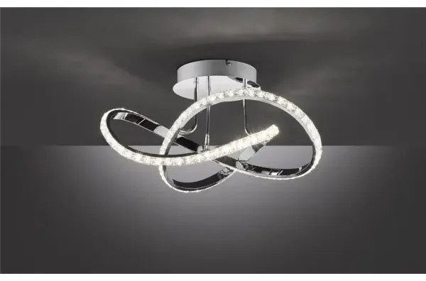 Plafonieră LED aplicată, reglabilă, ABRO, 26W/230V, crom lucios