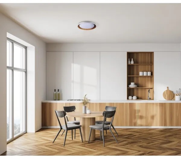 Plafonieră LED Kanlux 37317 NIFU LED/17,8W/230V d. 43 cm alb/maro