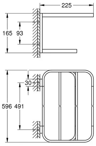 Bara portprosop cu suport Grohe Selection 60 cm auriu periat Cool Sunrise