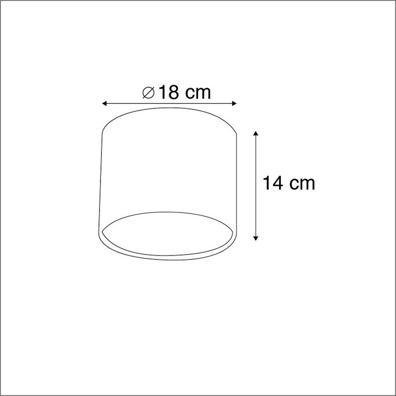 Abajur negru 18/18/14