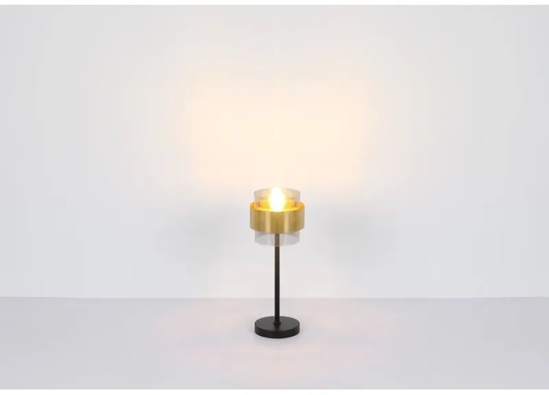 Veioza, lampa de masa design modern MILLEY negru, auriu