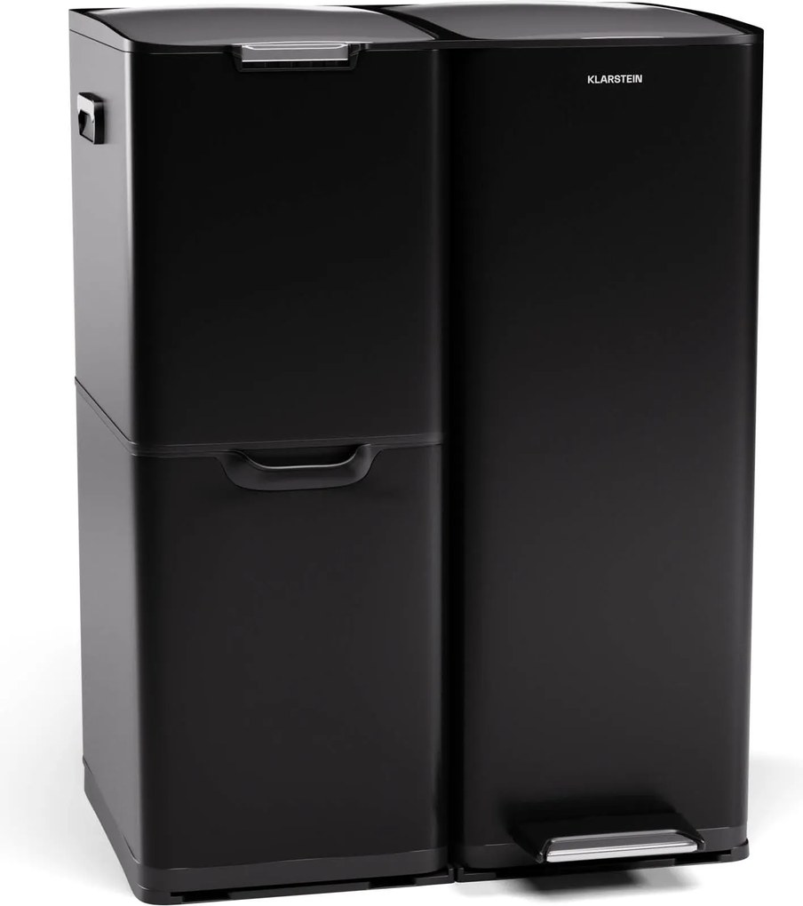 Klarstein Tiyo 3 în 1, coș de gunoi, 60 litri, coș detașabil, închidere ușoară