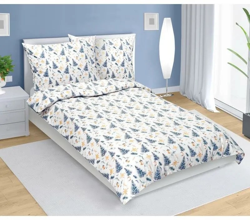 Bellatex Lenjerie de pat din bumbac de Crăciun Pom de Crăciun, 140 x 200 cm, 70 x 90 cm