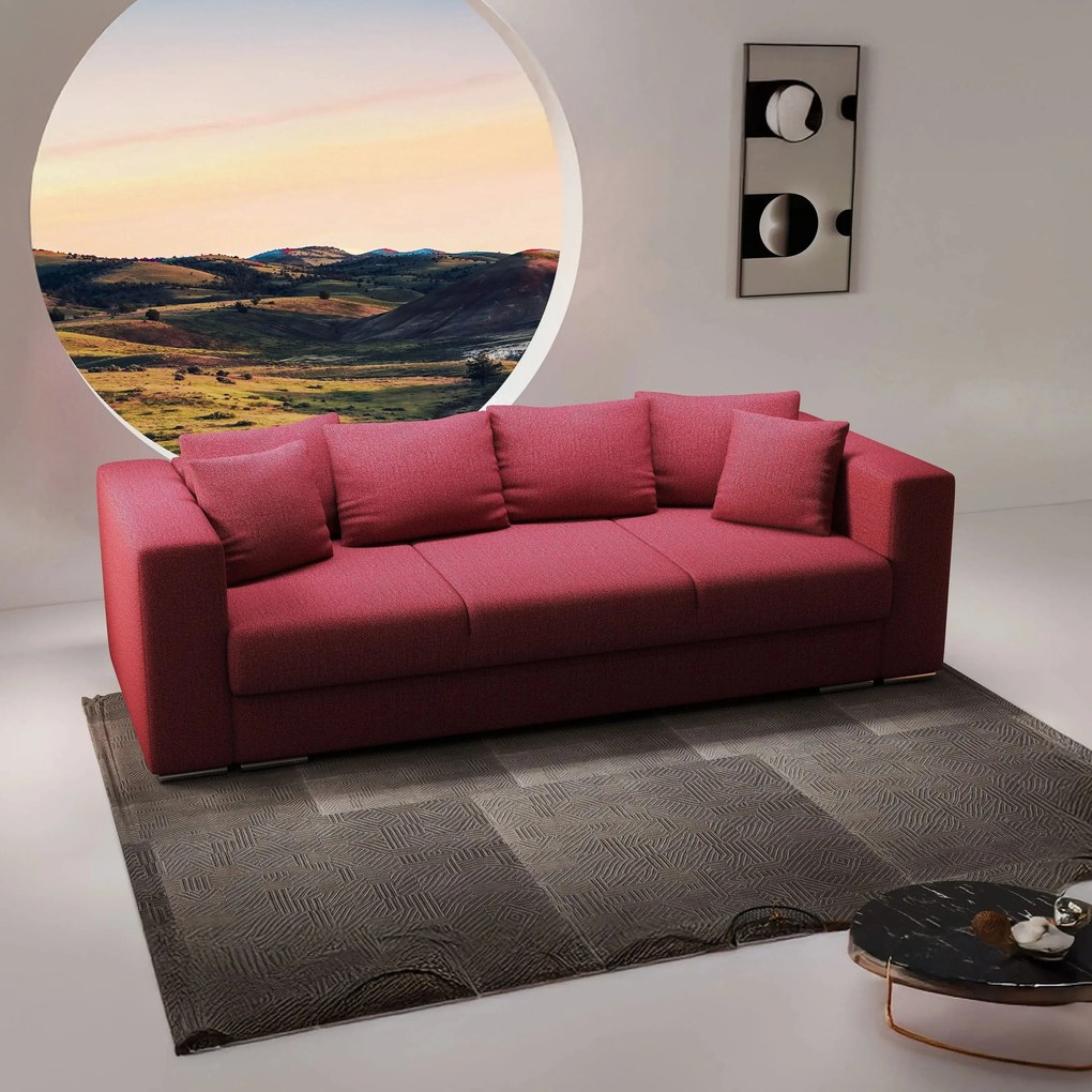 Canapea extensibilă dumonde cu ladă de depozitare si sezut confortabil din spuma high-density, Gloria Enjoy Winery 240x100 cm