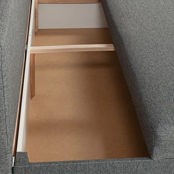 Canapea Extensibila Modulo Cu Lada Gri, 191 X 98 Cm