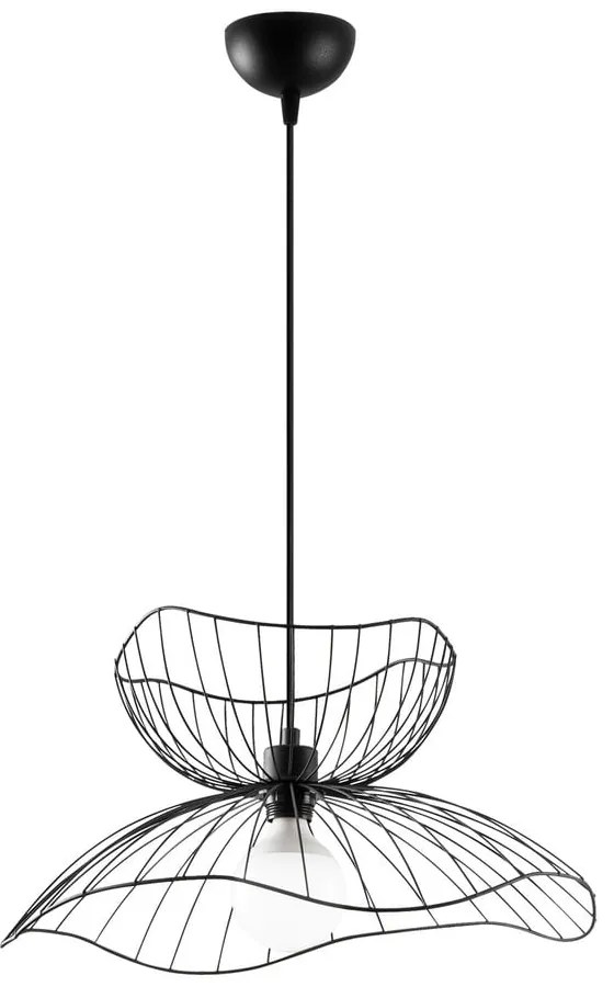 Lustră neagră cu abajur din metal ø 50 cm Farac – Opviq lights