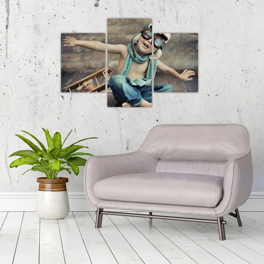 Tablou - Tânăr aviator (90x60 cm)