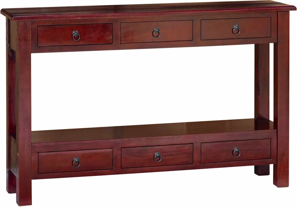 vidaXL Masă de consolă Maro 115 x 32 x 75,5 cm Lemn masiv de mahon