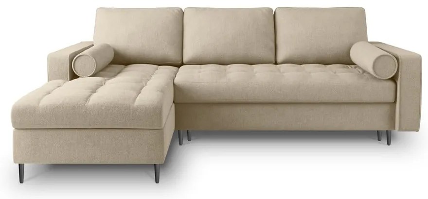 Canapea extensibilă cu șezlong stânga Milo Casa Santo, bej