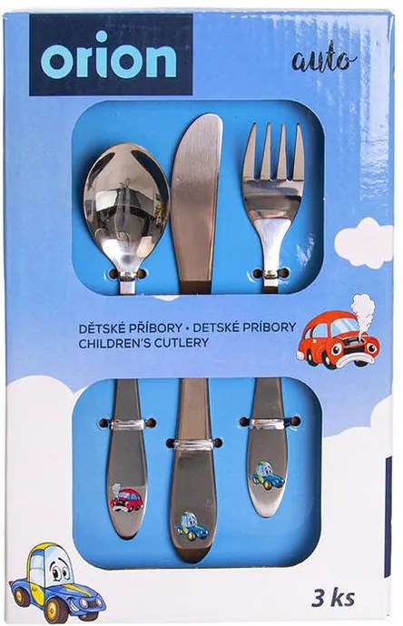 Orion Set tacâmuri pentru copii din inox MAŞINUŢE