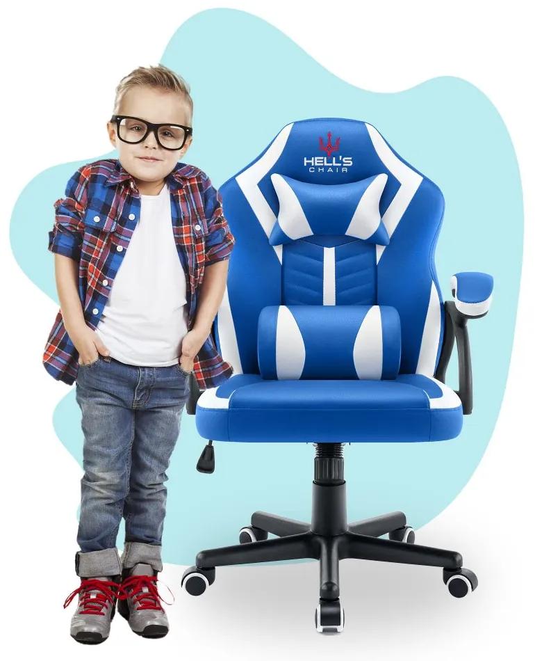 Scaun gaming pentru copii HC - 1001 albastru și alb