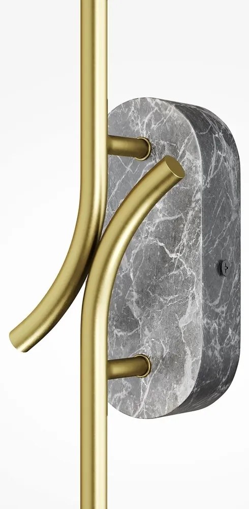 Aplica LED ambientala design minimalist Renaissance gri/alama