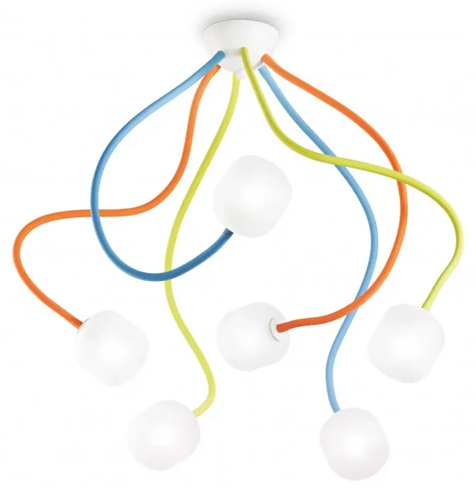 Plafoniera multicolora Ideal-Lux Octopus pl6- 174976