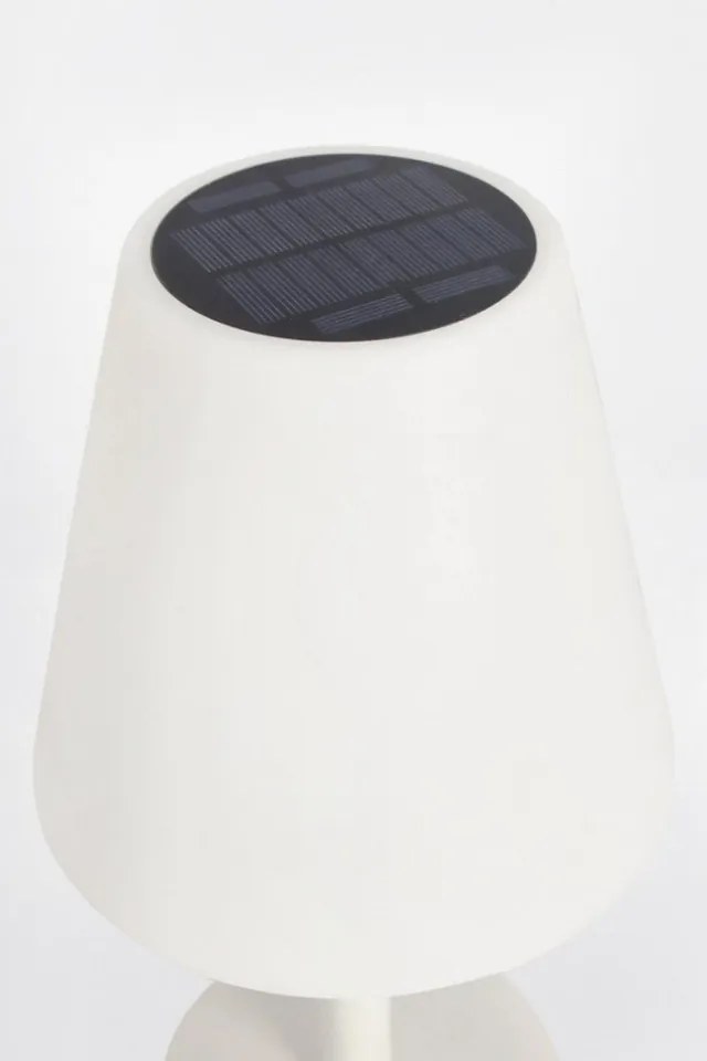 Veioza LED cu incarcare solara, alba, inaltime 36 cm, Pe Bianco, Bizotto