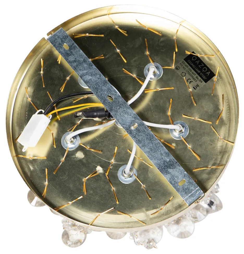 Plafoniera clasică aurie cu sticlă - Medusa