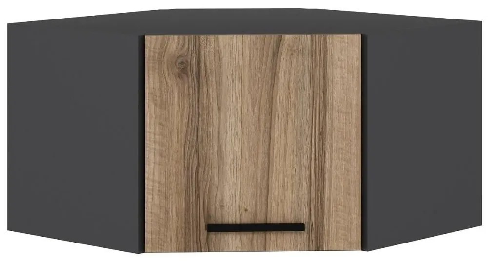 Raft de perete, de colț Bubose 5 (antracit + dore) . Promo -25%. 1095732