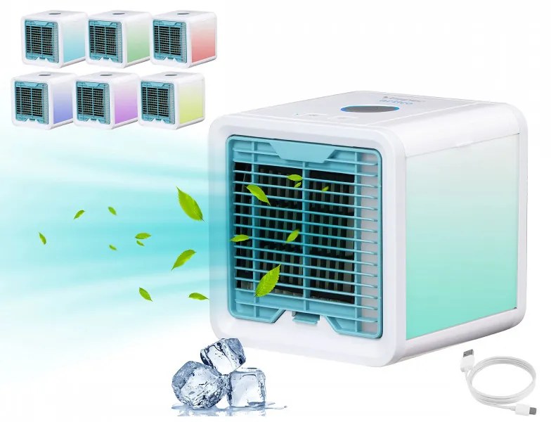 Resigilat: Racitor de aer Beper P206RAF200, 5 W, 3 viteze, Autonomie 8 ore, 750 ml, LED, USB, Alb
