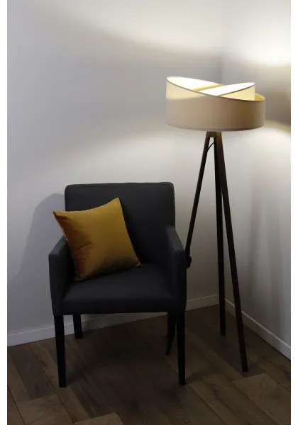 Lampă de podea GALAXY 1xE27/60W/230V bej/wenge