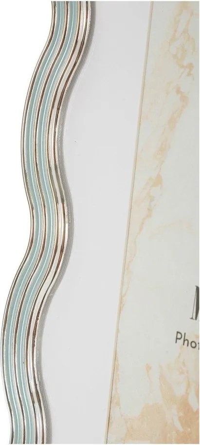 Ramă foto albastru-deschis/argintie cu picior de susținere din metal/din sticlă 17,5x22,5 cm Elizabeth – Mauro Ferretti