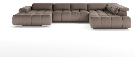 Colțar cu suporturi pentru cap, model TROPEA, formă U, bej, dreapta