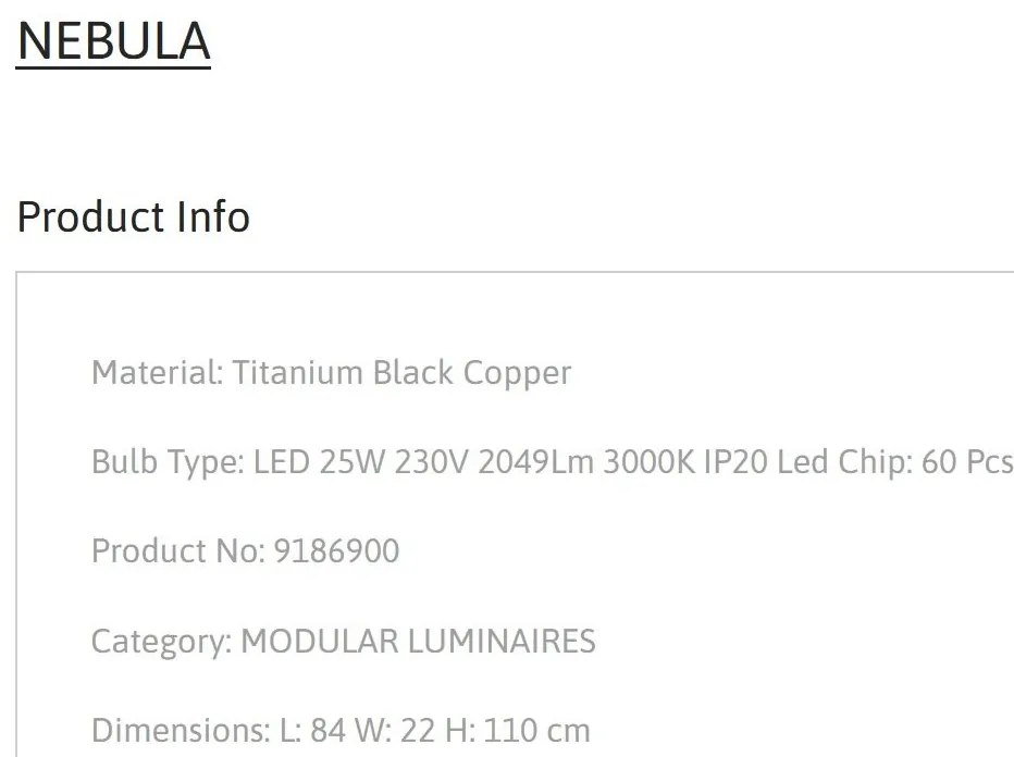 Lustra LED suspendata design modern NEBULA