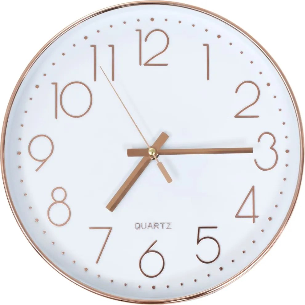 vidaXL Ceas de perete, auriu rose, 30 cm