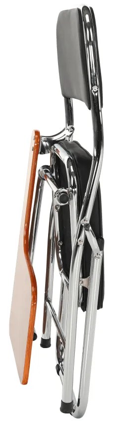 Scaun conferinţă cu măsuţă, negru/natural, TEKER