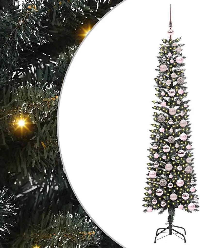 vidaXL Brad de Crăciun artificial Verde 180 cm PVC și Plastic și Oțel