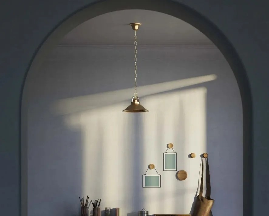 Pendul stil industrial din alama personalizabila Alice 25cm