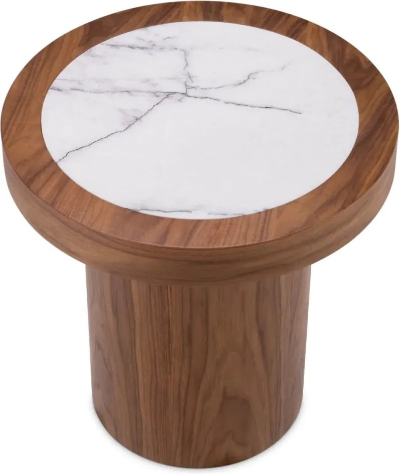 Masuta Design LUX, Marmura, Furnir Nuc, Presedio 50cm