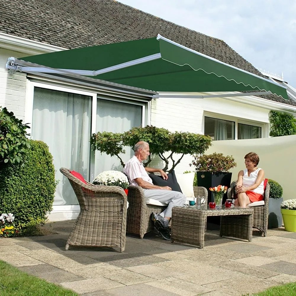 Marchiză/Copertină retractabilă manuală cu braț articulat Avenberg CELESTE - Verde