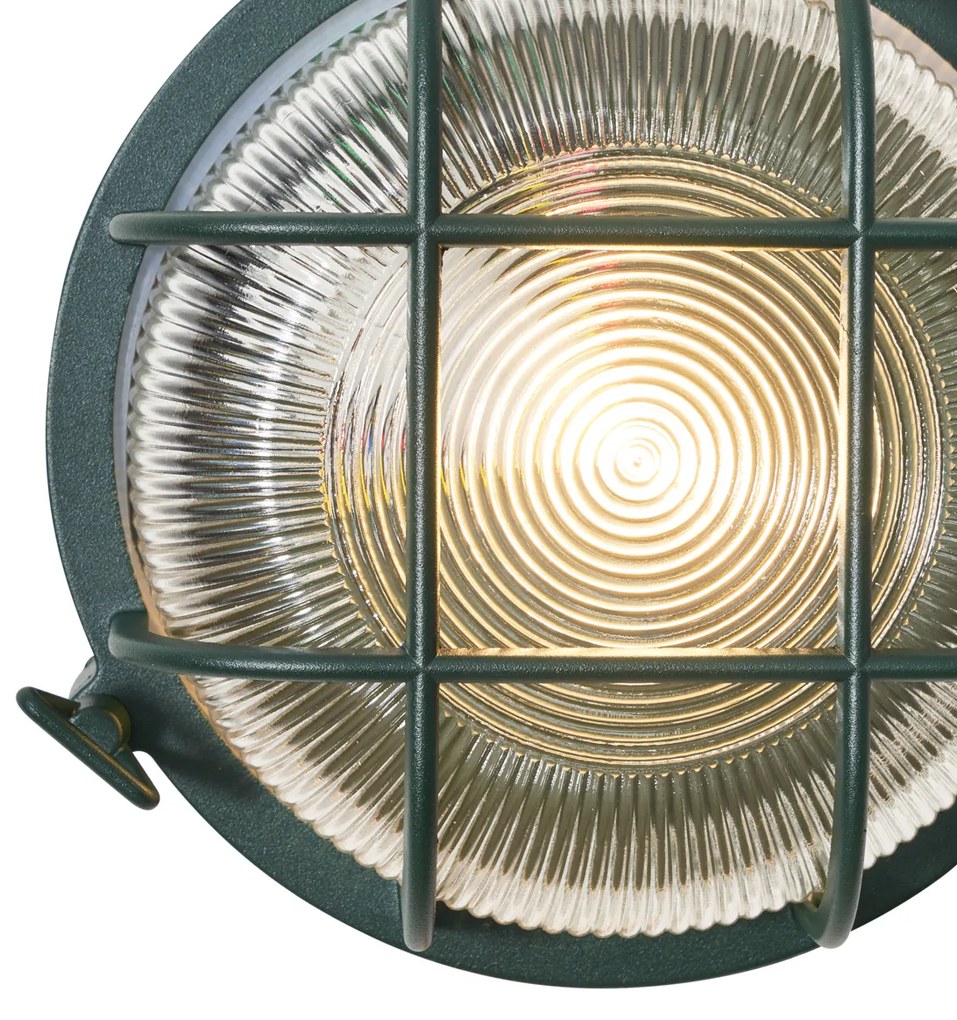 Lampă de exterior de perete și de plafon verde închis rotundă IP44 - Noutica